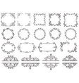 retro decoration frames vintage filigree swirls vector image vector image