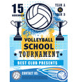 volleyball school sport team league tournament vector image