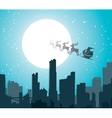 christmas city vector image