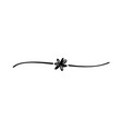 hand drawn elegant shape flower line black vector image