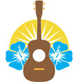 Ukulele hibiscus Royalty Free Vector Image - VectorStock