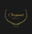 original product laurel wreath golden label vector image
