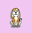 cute animal dog sticker design vector image vector image