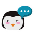cute penguin animal cartoon vector image