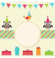 bright frame with birds vector image vector image