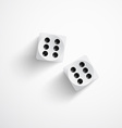 dice on white background vector image