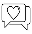 focus chat icon outline social trust vector image