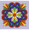 mexican talavera ceramic tile pattern ethnic folk vector image