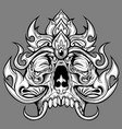skull line thai vector image vector image