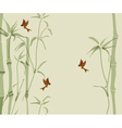 card with bamboo vector image