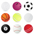 sport balls volleyball bowling soccer basketbal vector image