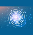 swirl spiral like galaxy with stasrs vector image vector image