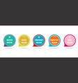 collection of certified badge template 0452 vector image