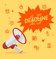 cartoon deadline concept banner poster card vector image