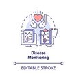 disease monitoring concept icon vector image vector image