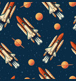 space shuttle colorful pattern seamless vector image