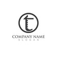 t letter logo and symbol image vector image