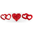 heart 3d geometric isometric vector image
