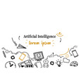 modern robotic technology assistance artificial vector image