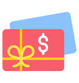 gift card icon supermarket and shopping mall vector image