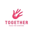 helping hand adult and children logo icon charity vector image