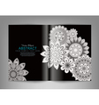 reversal template magazine with black and white vector image