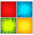 colorful twisted comic book radial rays lines vector image