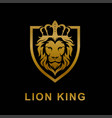 lion king logo luxury style design badge vector image