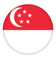 flag singapore round icon badge or button vector image