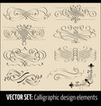 set of calligraphic and page vector image