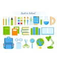 school supplies set vector image