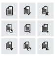 black document icon set vector image