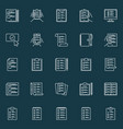 checklist outline icons check list vector image