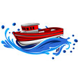 decorative of a fishing boat vector image