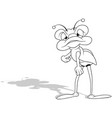 drawing of a sleepy beetle with long legs vector image