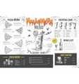 vintage halloween menu design restaurant vector image
