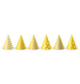 3d realistic yellow and white birthday vector image