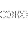 double knot infinity sign logo vector image vector image
