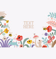 floral spring horizontal banner vector image vector image