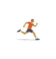 running man abstract fitness body logo vector image