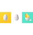 egg square set vector image