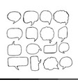 speech bubble hand drawing design vector image