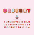 sweet cartoon font decorative colorful letters vector image