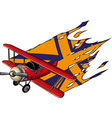 draw vintage colored airplane vector image