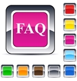 faq square button vector image