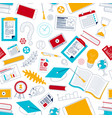 school items flat seamless pattern vector image vector image