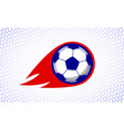 soccer football sport game fire ball design vector image vector image