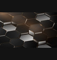 abstract 3d luxury hexagonal structure pattern vector image vector image