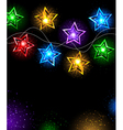 garland of stars vector image vector image