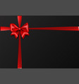 holiday christmas gift silk bow vector image vector image